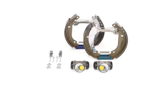 KIT SUPERPRO, zestaw szczek hamulcowych + cylinderek hamulca koła; zamontowany; z tyłu