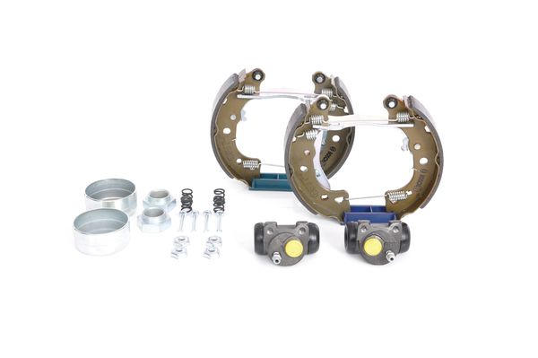 KIT SUPERPRO, zestaw szczek hamulcowych + cylinderek hamulca koła; zamontowany; z tyłu
