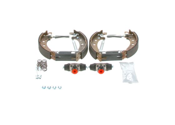 KIT SUPERPRO, zestaw szczek hamulcowych + cylinderek hamulca koła; zamontowany; z tyłu