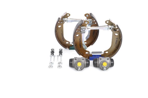KIT SUPERPRO, zestaw szczek hamulcowych + cylinderek hamulca koła; zamontowany; z tyłu