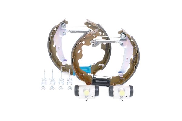 KIT SUPERPRO, zestaw szczek hamulcowych + cylinderek hamulca koła; zamontowany; z tyłu
