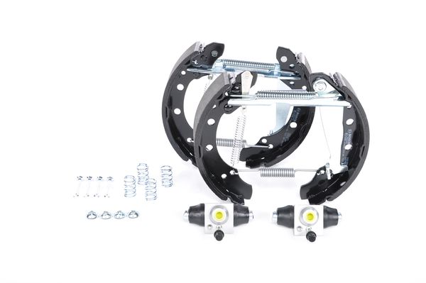 KIT SUPERPRO, zestaw szczek hamulcowych + cylinderek hamulca koła; zamontowany; z tyłu