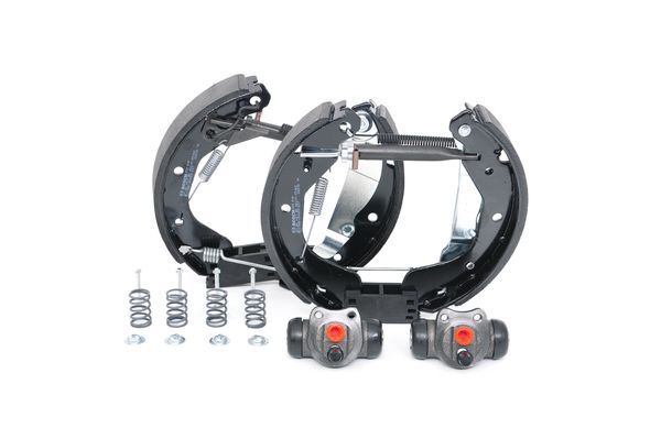 KIT SUPERPRO, zestaw szczek hamulcowych + cylinderek hamulca koła; zamontowany; z tyłu
