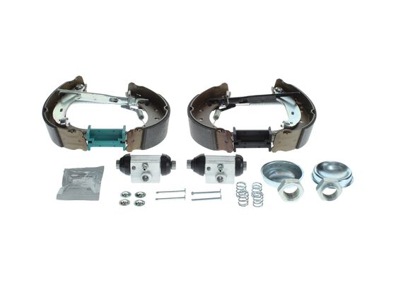 KIT SUPERPRO, zestaw szczek hamulcowych + cylinderek hamulca koła; zamontowany; z tyłu