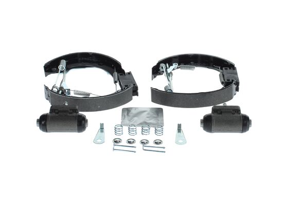 KIT SUPERPRO, zestaw szczek hamulcowych + cylinderek hamulca koła; zamontowany; z tyłu