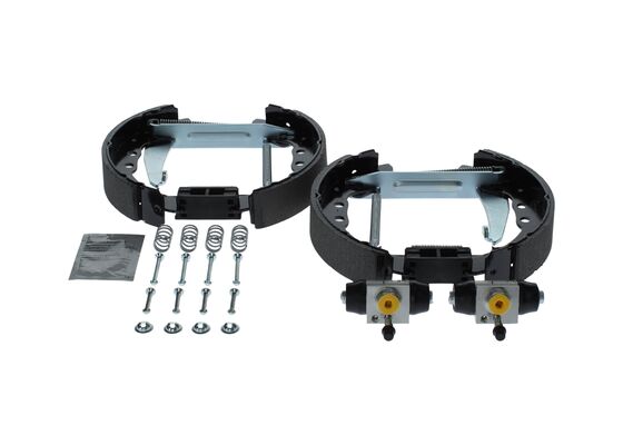 KIT SUPERPRO, zestaw szczek hamulcowych + cylinderek hamulca koła; zamontowany; z tyłu