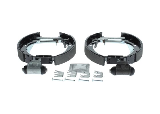 KIT SUPERPRO, zestaw szczek hamulcowych + cylinderek hamulca koła; zamontowany; z tyłu