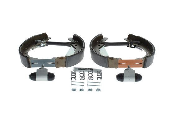 KIT SUPERPRO, zestaw szczek hamulcowych + cylinderek hamulca koła; zamontowany; z tyłu