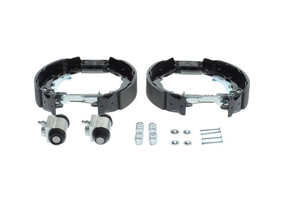 KIT SUPERPRO, zestaw szczek hamulcowych + cylinderek hamulca koła; zamontowany; z tyłu