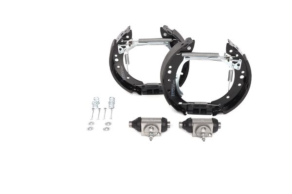 KIT SUPERPRO, zestaw szczek hamulcowych + cylinderek hamulca koła; zamontowany; z tyłu