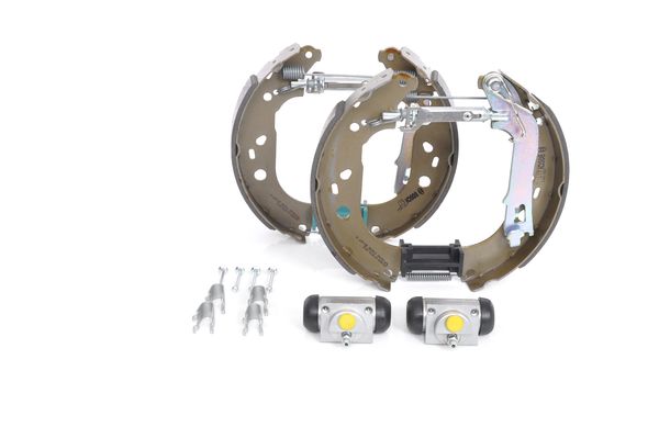 KIT SUPERPRO, zestaw szczek hamulcowych + cylinderek hamulca koła; zamontowany; z tyłu