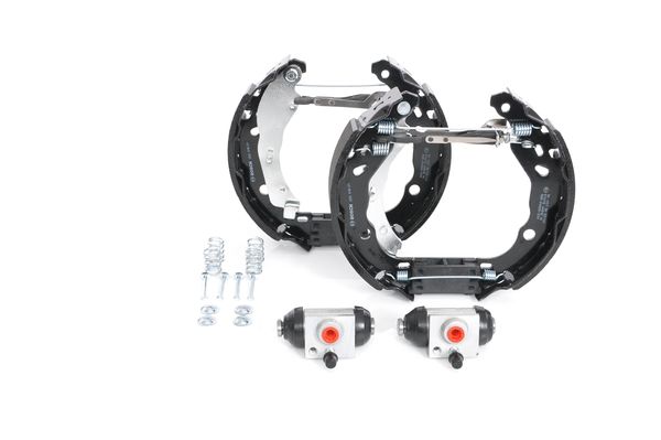 KIT SUPERPRO, zestaw szczek hamulcowych + cylinderek hamulca koła; zamontowany; z tyłu
