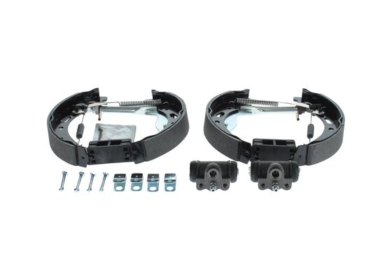 KIT SUPERPRO, zestaw szczek hamulcowych + cylinderek hamulca koła; zamontowany; z tyłu