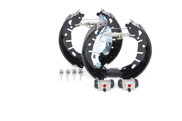 KIT SUPERPRO, zestaw szczek hamulcowych + cylinderek hamulca koła; zamontowany; z tyłu