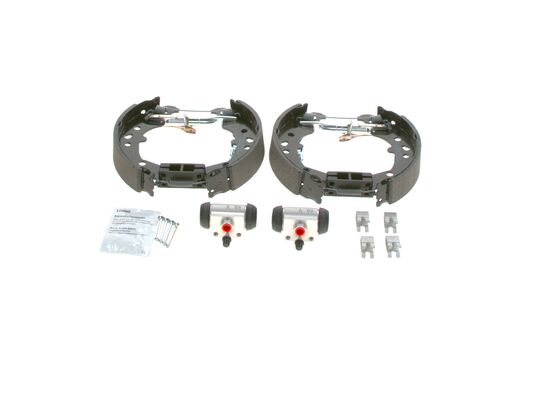 KIT SUPERPRO, zestaw szczek hamulcowych + cylinderek hamulca koła; zamontowany; z tyłu