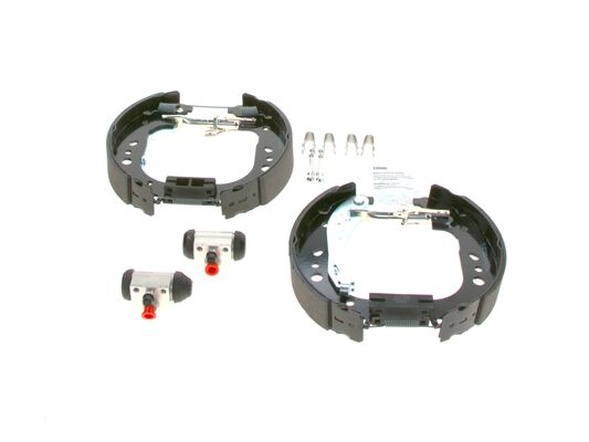KIT SUPERPRO, zestaw szczek hamulcowych + cylinderek hamulca koła; zamontowany; z tyłu