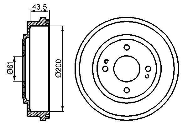 Bosch DB156 Fren tamburu