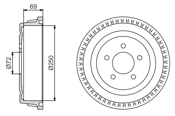 Bosch DB256 Fren tamburu