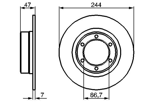 Bosch BD49 Fren diski; ön