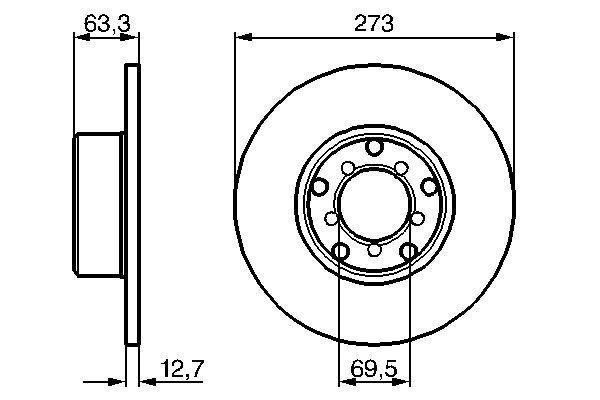 Bosch BD52 Fren diski; ön