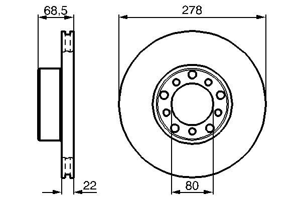 Bosch BD56 Fren diski; ön
