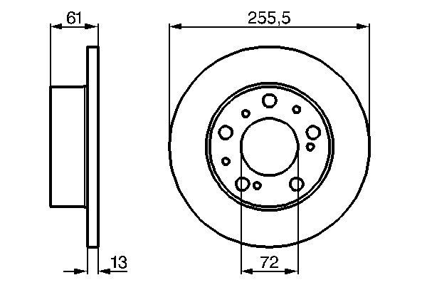 Bosch BD61 Fren diski; ön