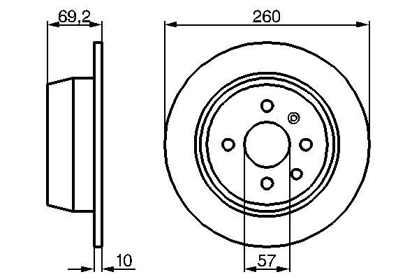 Bosch BD78 Fren diski; arka