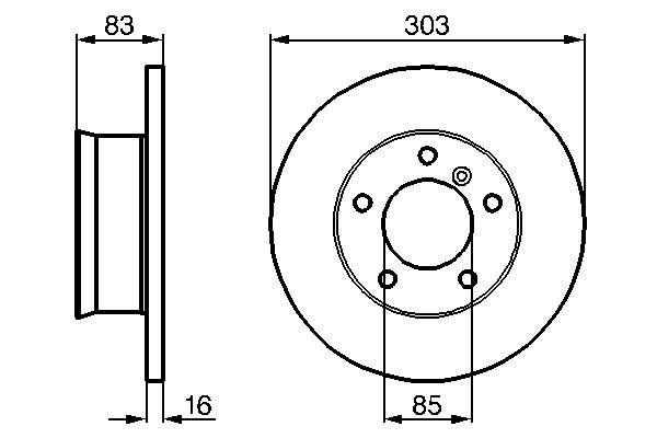 Bosch BD151 Fren diski Premium2; ön