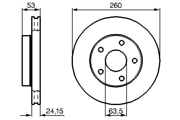 Bosch BD155 Fren diski; ön