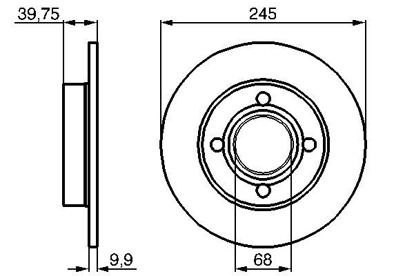 Bosch BD171 Fren diski; arka