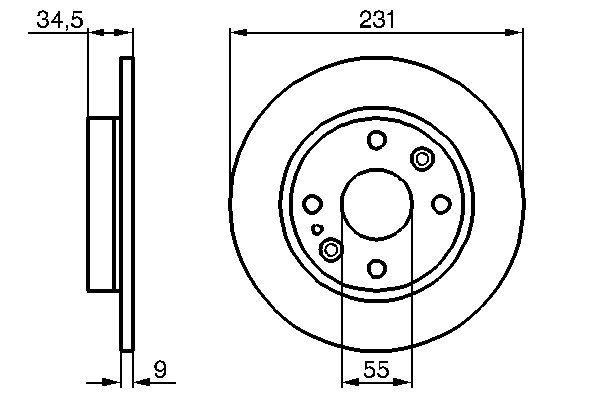 Bosch BD194 Fren diski; arka