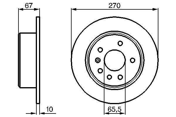 Bosch BD213 Fren diski; arka