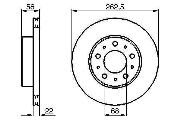 Bosch BD228 Fren diski; ön