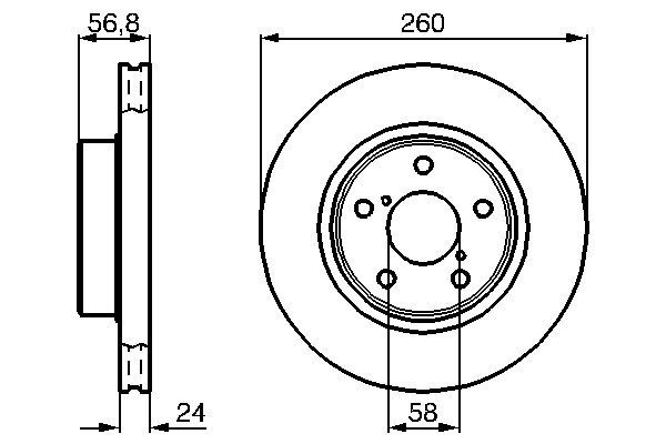 Bosch BD238 Fren diski; ön