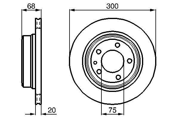 Bosch BD263 Fren diski; arka