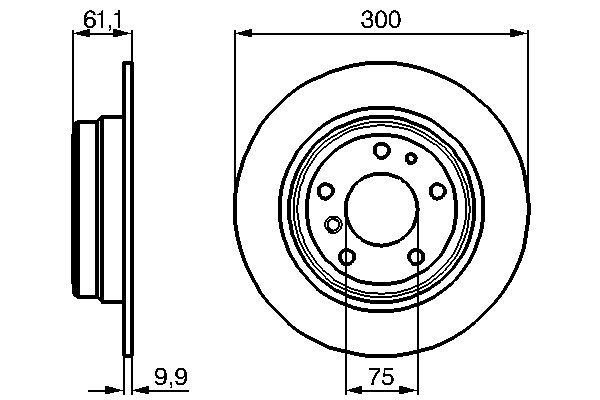 Bosch BD264 Fren diski; arka