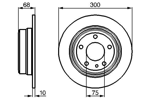 Bosch BD266 Fren diski; arka