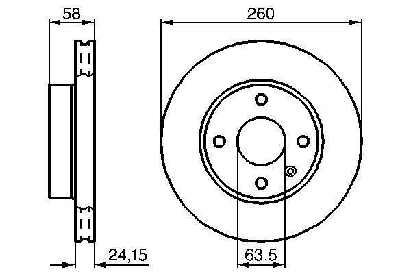 Bosch BD286 Fren diski; ön