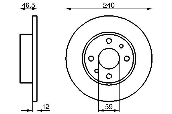 Bosch BD293 Fren diski; ön