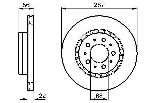 Bosch BD324 Fren diski; ön
