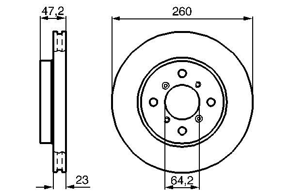 Bosch BD346 Fren diski; ön