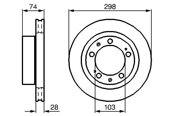 Bosch BD349 Fren diski; ön