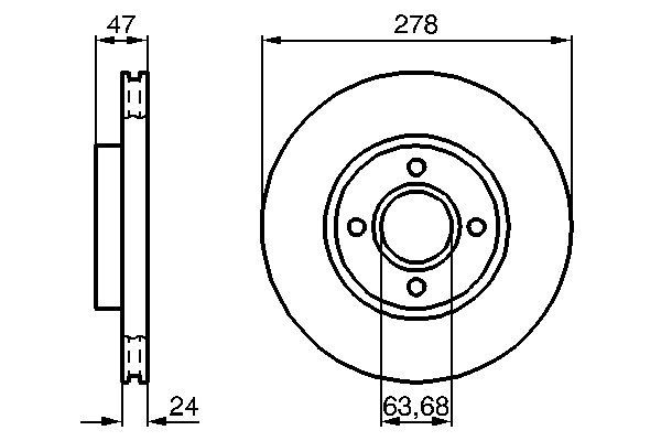 Bosch BD358 Fren diski; ön