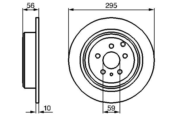 Bosch BD366 Fren diski; arka