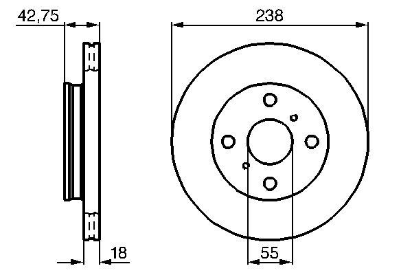 Bosch BD369 Fren diski; ön