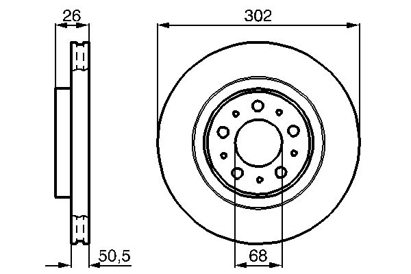 Bosch BD385 Fren diski; ön