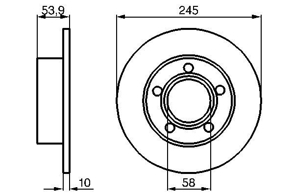 Bosch BD392 Fren diski; arka
