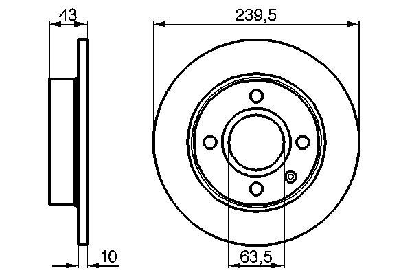Bosch BD427 Fren diski; ön
