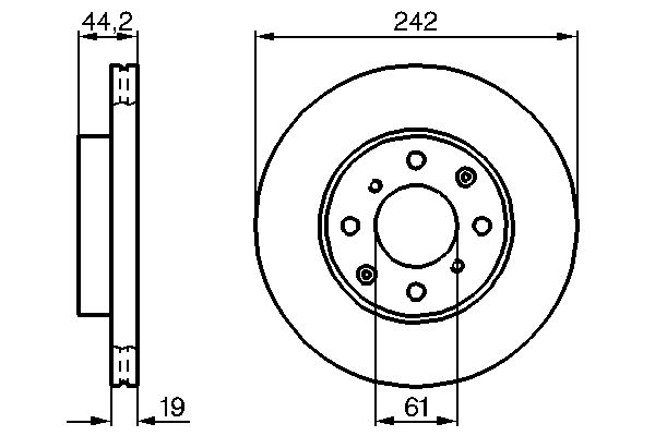 Bosch BD429 Fren diski; ön
