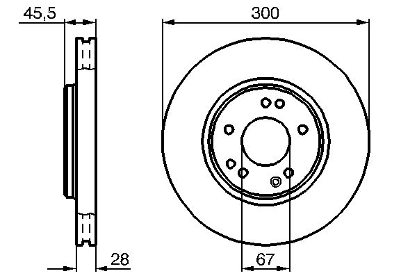 Bosch BD449 Fren diski; ön